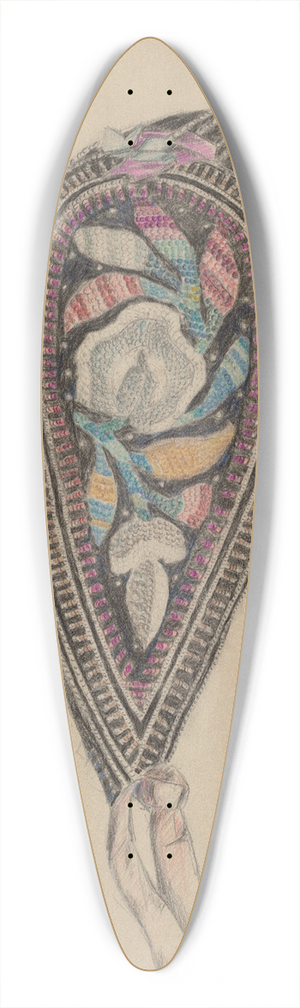 Mary Berner - Cap 39.3 inch art pintail longboard deck