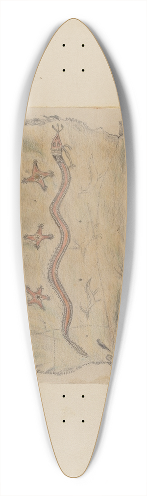 Mary Berner - Ceremonial Apron 39.3 inch art pintail longboard deck