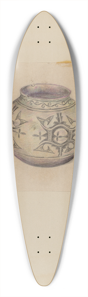 Mary Berner - Vessel 39.3 inch art pintail longboard deck