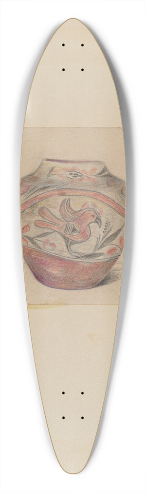 Mary Berner - Vessel 39.3 inch art pintail longboard deck