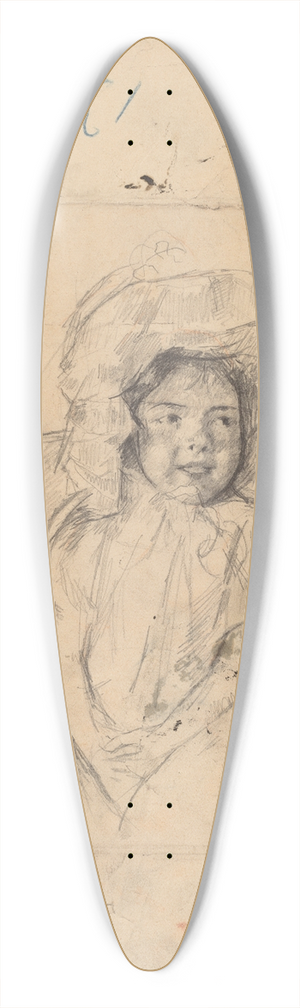 Mary Cassatt - Smiling Margot Wearing a Ruffled Bonnet 39.3 inch art pintail longboard deck