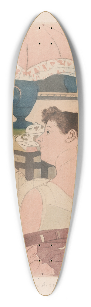 Mary Cassatt - The lamp 39.3 inch art pintail longboard deck
