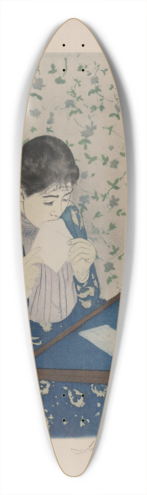Mary Cassatt - The letter 39.3 inch art pintail longboard deck