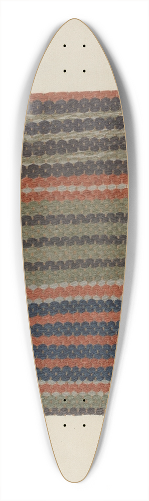 Mary C. Davidson - Woven Textile 39.3 inch art pintail longboard deck