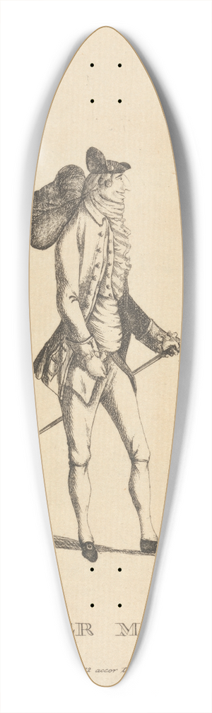 Mary Darly - The Porter Macaroni 39.3 inch art pintail longboard deck
