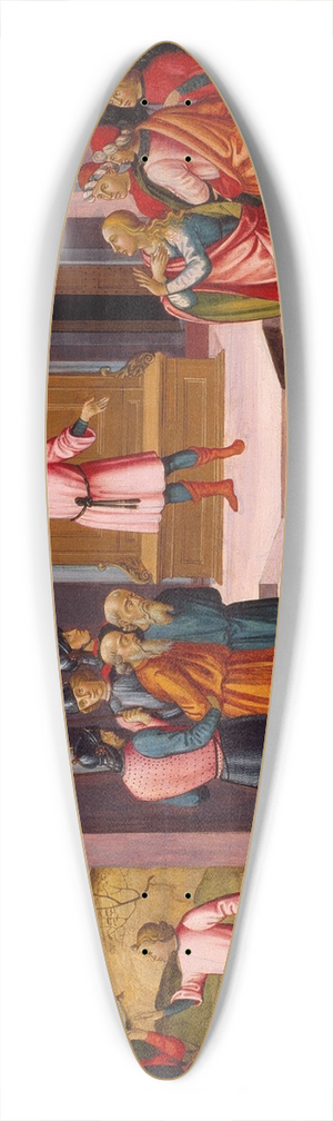 Master of Apollo and Daphne - Daniel Saving Susanna, the Judgment of Daniel, and the Execution of the Elders 39.3 inch art pintail longboard deck