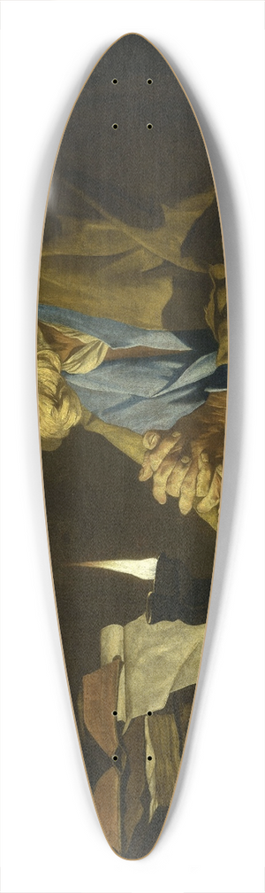 Matthias Stom - Saint Peter in prayer 39.3 inch art pintail longboard deck