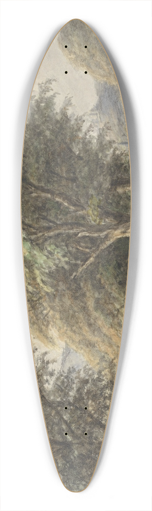 Matthijs Maris - Landschap , after Johann Bernard Klombeek 39.3 inch art pintail longboard deck