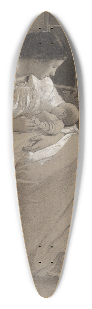 Maude Alice Cowles - Lullaby 39.3 inch art pintail longboard deck