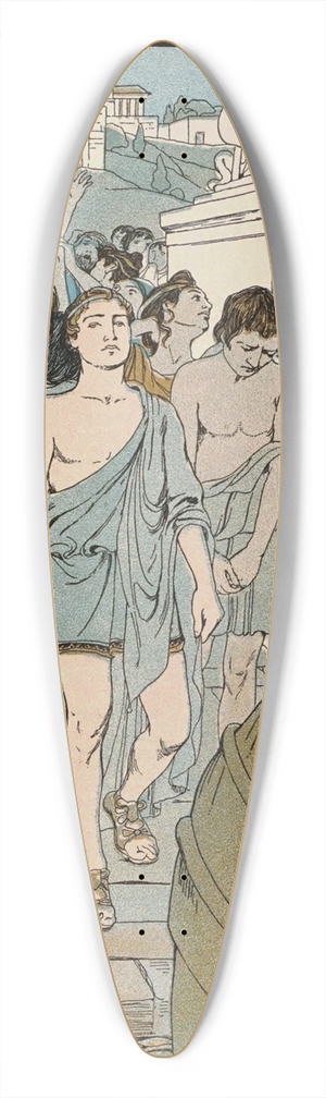 Maud Hunt Squire - So they went down to the black-sailed ship 39.3 inch art pintail longboard deck