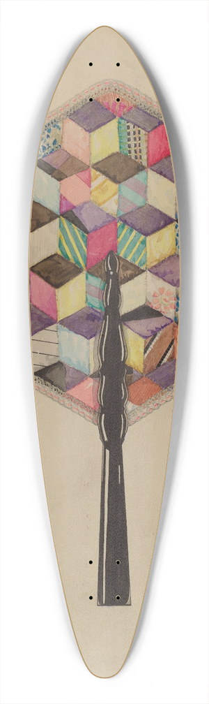 Maud Schmid - Fire Screen 39.3 inch art pintail longboard deck