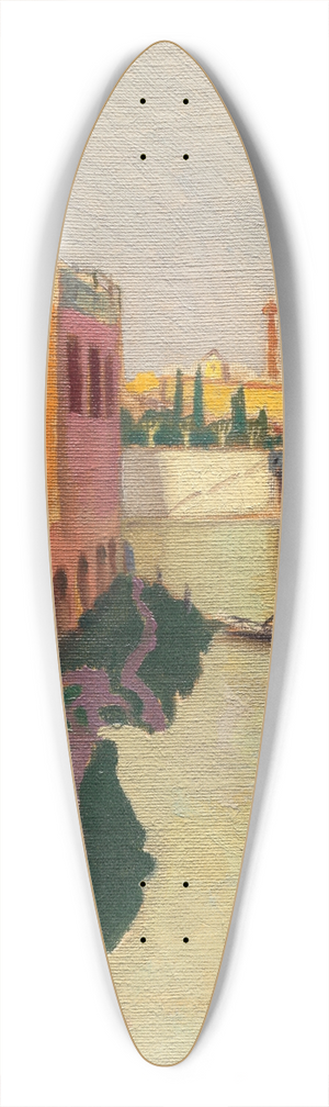 Maurice Denis - le du Tibre ou le San Bartolomeo, Rome 39.3 inch art pintail longboard deck