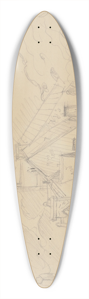 Maurice Denis - tude pour Temps gris  Silencio 39.3 inch art pintail longboard deck