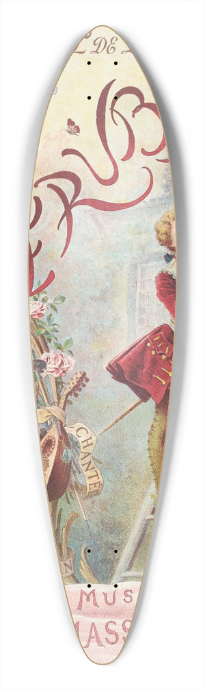 Maurice Leloir - Chrubin 39.3 inch art pintail longboard deck