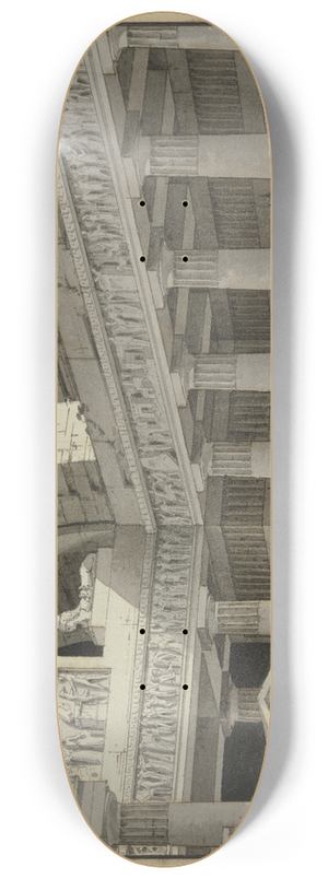 Giorgio Fuentes - Dorische Sulenhalle mit Rundbogengewlbe und einem Portal mit einer Sphinx 8.25 inch art skate deck