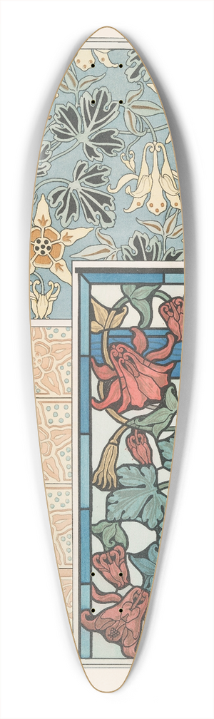 Maurice Pillard Verneuil - Ancolie 3 39.3 inch art pintail longboard deck