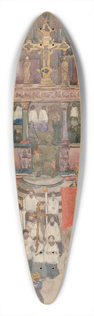 Maurice Prendergast - Easter Procession, St. Marks 39.3 inch art pintail longboard deck