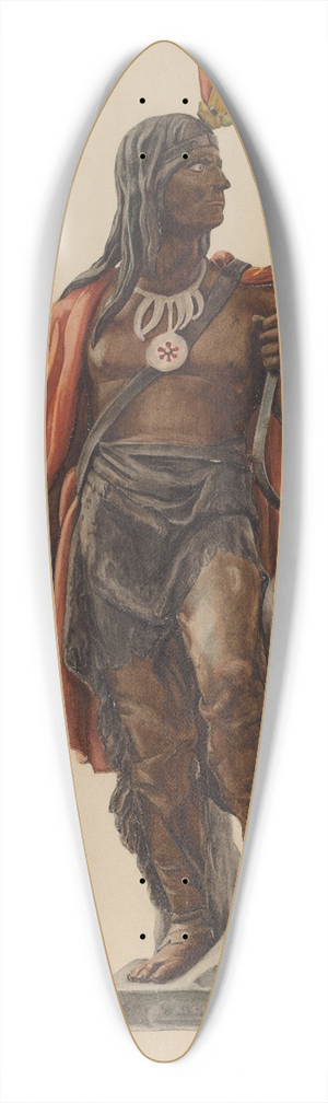 Maurice Van Felix - Cigar Store Indian 39.3 inch art pintail longboard deck
