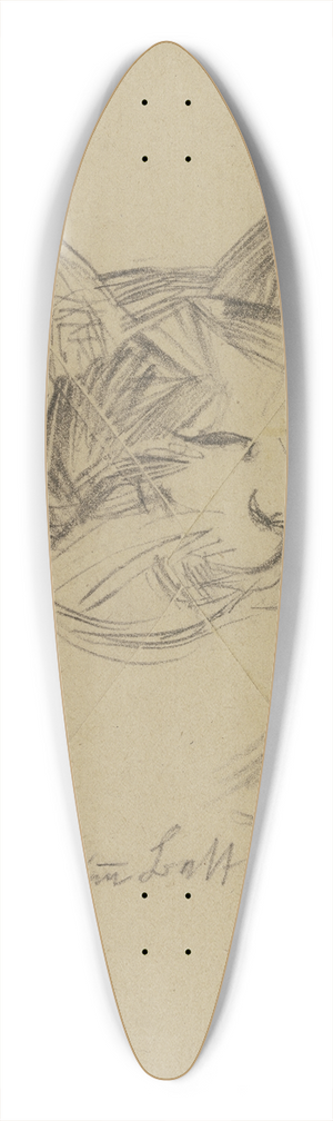 Max Beckmann - A cats head 39.3 inch art pintail longboard deck
