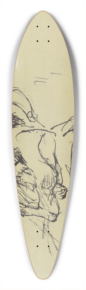 Max Beckmann - Cat 39.3 inch art pintail longboard deck