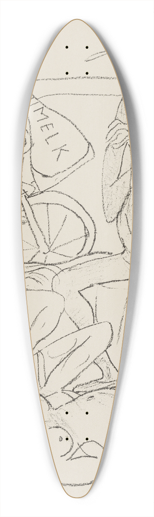 Max Beckmann - Circus 39.3 inch art pintail longboard deck