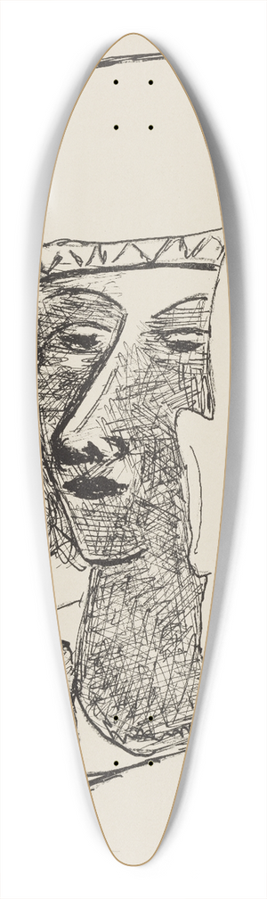 Max Beckmann - Dancing Couple 39.3 inch art pintail longboard deck