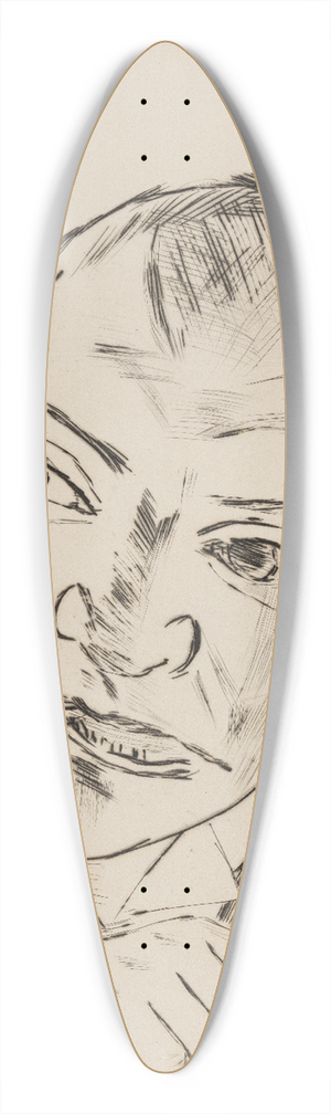Max Beckmann - Der Ausrufer (Selbstbildnis) 39.3 inch art pintail longboard deck
