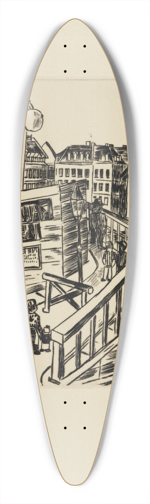 Max Beckmann - Holzbrcke (Vorstadtstrae) 39.3 inch art pintail longboard deck