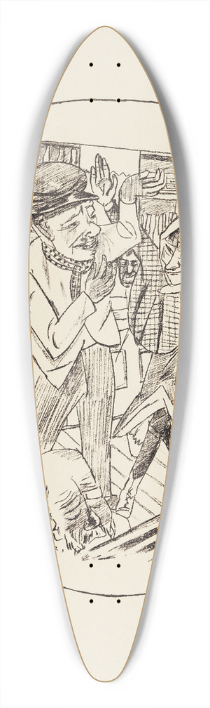 Max Beckmann - Kaschemme 39.3 inch art pintail longboard deck