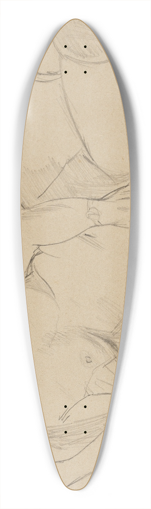 Max Beckmann - Liegender weiblicher Akt 39.3 inch art pintail longboard deck