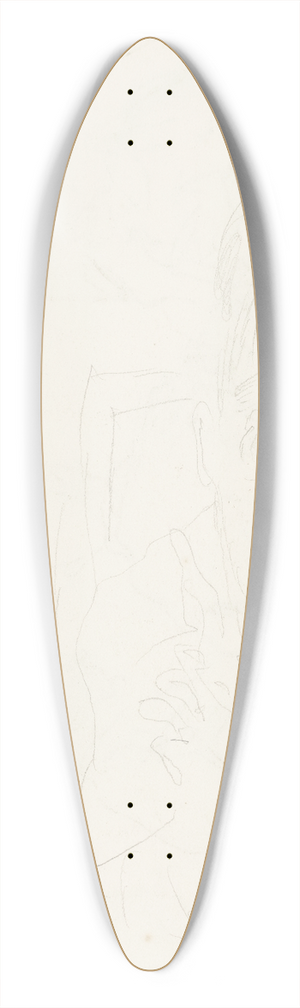 Max Beckmann - Portrait 39.3 inch art pintail longboard deck