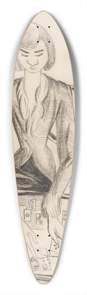 Max Beckmann - Quappi, Patience legend 39.3 inch art pintail longboard deck