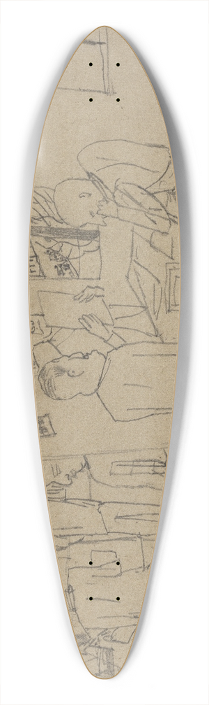 Max Beckmann - Redaktionszimmer 39.3 inch art pintail longboard deck