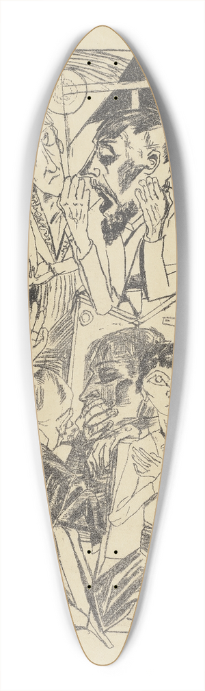 Max Beckmann - The Ideologists 39.3 inch art pintail longboard deck