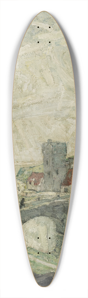 Max Bohm - Ancient Seaport 39.3 inch art pintail longboard deck