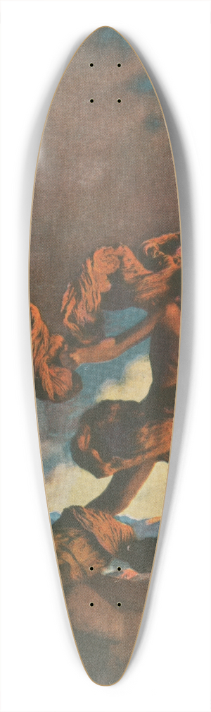 Maxfield Parrish - Cadmus sowing the dragons teeth 39.3 inch art pintail longboard deck