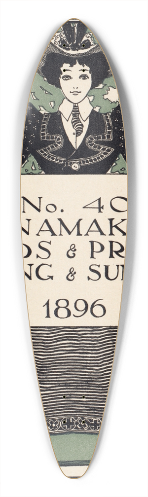 Maxfield Parrish - No. 40. Wanamakers goods & prices, spring and summer 1896 39.3 inch art pintail longboard deck