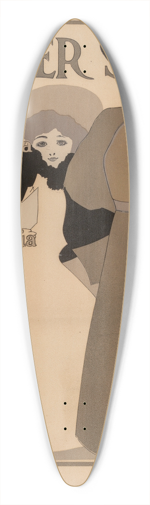 Maxfield Parrish - Poster Show 39.3 inch art pintail longboard deck