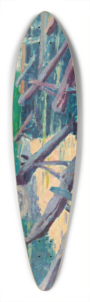 Maximilien Luce - Les chevalets sur la Cure 39.3 inch art pintail longboard deck