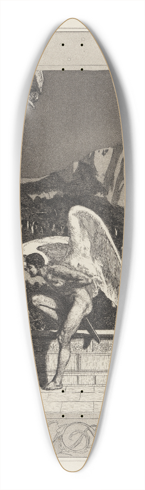 Max Klinger - Amor kommend (Amor und Psyche, Opus V, Blatt 12) 39.3 inch art pintail longboard deck