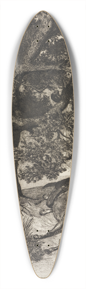 Max Klinger - Gefallener Reiter (Intermezzi, Opus IV, Blatt 11) 39.3 inch art pintail longboard deck