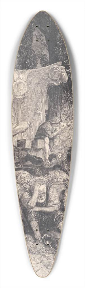 Max Klinger - Misery (Elend) 39.3 inch art pintail longboard deck