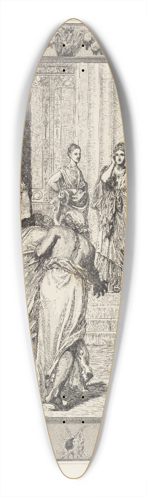 Max Klinger - Psyche und Venus (Amor und Psyche, Opus V, Blatt 34) 39.3 inch art pintail longboard deck
