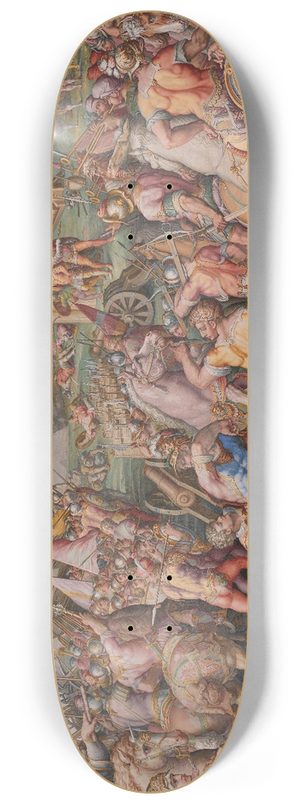 Giorgio Vasari - The storming of the fortress of Stampace in 8.25 inch art skate deck