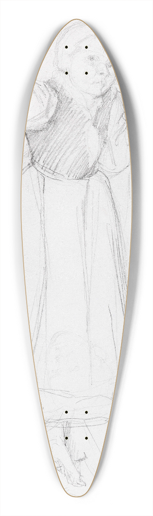 Max Liebermann - Tiroler Mdchen, auf einer Stufe stehend 39.3 inch art pintail longboard deck