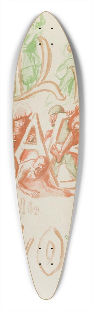 Max Slevogt - Ali Baba und die vierzig Rauber Pl.01 39.3 inch art pintail longboard deck