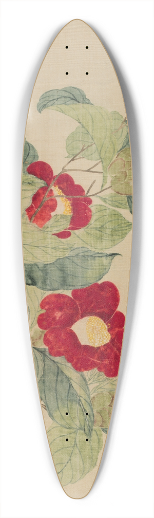 Ma Yuanyu - Camellias 39.3 inch art pintail longboard deck