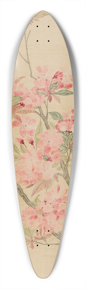 Ma Yuanyu - Crabapple Blossoms 39.3 inch art pintail longboard deck