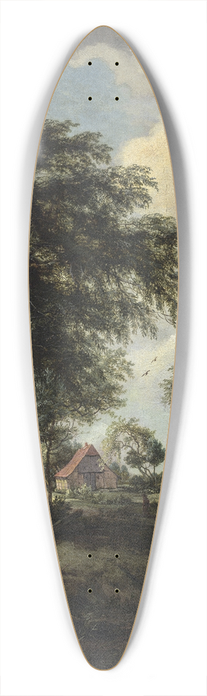 Meindert Hobbema - A Farm in the Sunlight 39.3 inch art pintail longboard deck