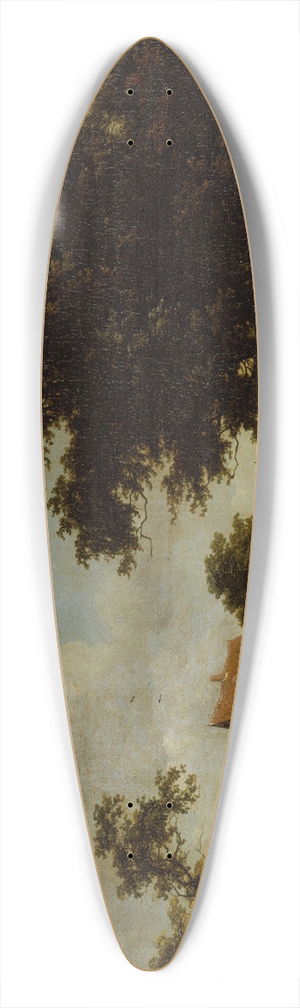 Meindert Hobbema - Les Moulins 39.3 inch art pintail longboard deck